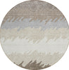 Piper Looms Chantille Stripes ACN736 Taupe Machine Washable Area Rug Round Main Image