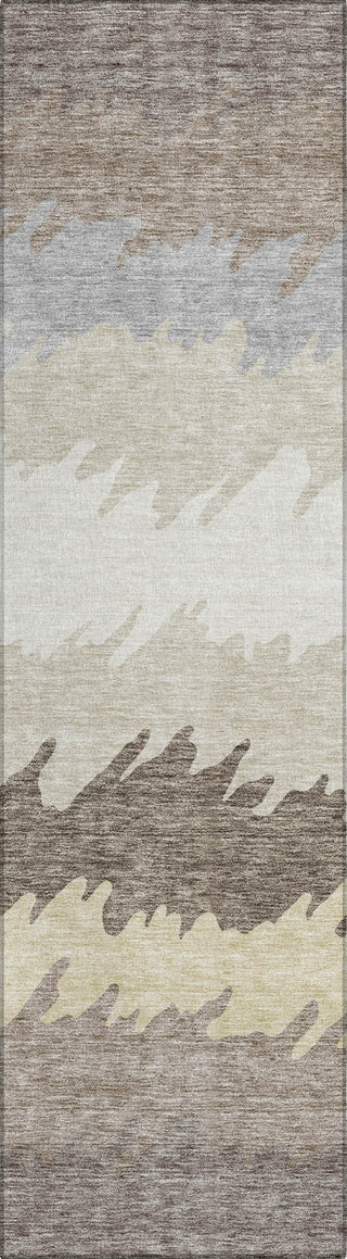 Piper Looms Chantille Stripes ACN736 Taupe Machine Washable Area Rug Runner Main Image