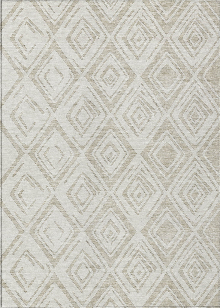 Piper Looms Chantille Diamond ACN737 Beige Machine Washable Area Rug main image
