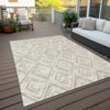 Piper Looms Chantille Diamond ACN737 Beige Machine Washable Area Rug Outdoor Lifestyle Image Feature