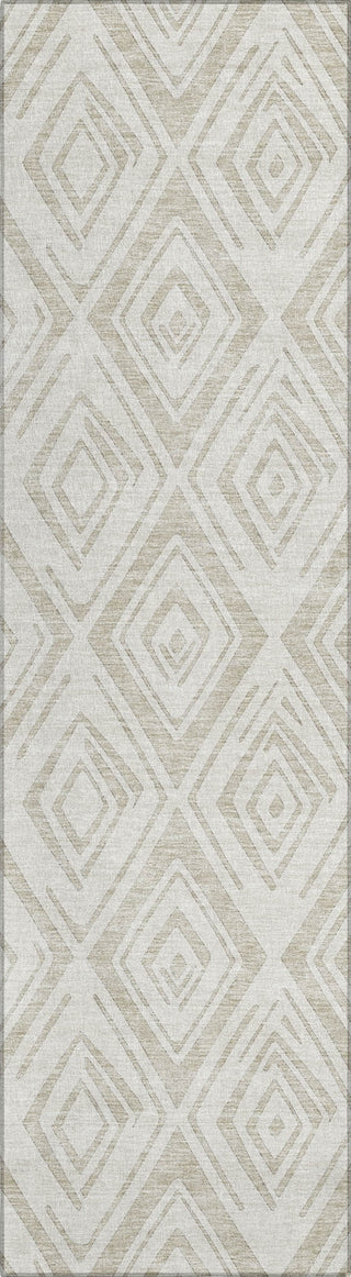 Piper Looms Chantille Diamond ACN737 Beige Machine Washable Area Rug Runner Main Image