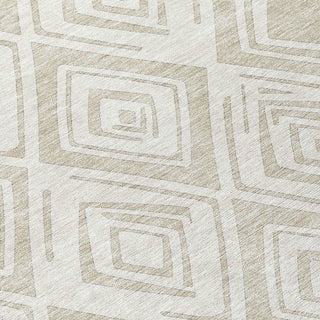 Piper Looms Chantille Diamond ACN737 Beige Machine Washable Area Rug Swatch Image