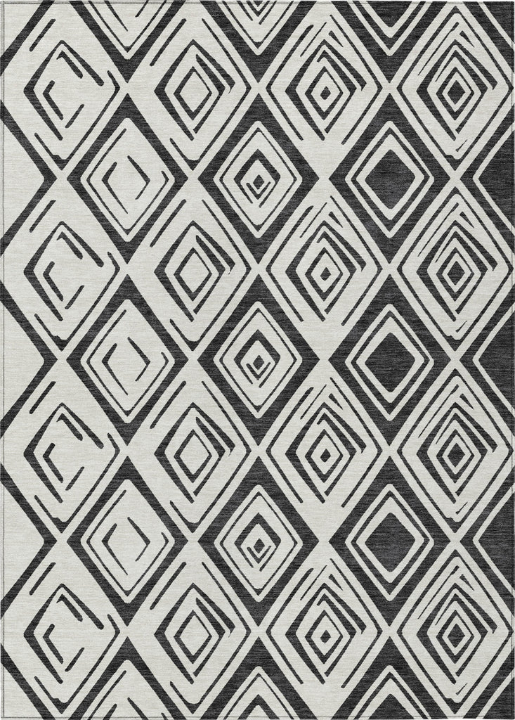 Piper Looms Chantille Diamond ACN737 Ivory Machine Washable Area Rug main image