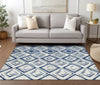 Piper Looms Chantille Diamond ACN737 Navy Machine Washable Area Rug Lifestyle Image Feature