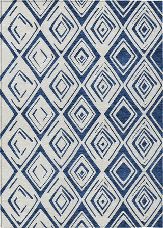 Piper Looms Chantille Diamond ACN737 Navy Machine Washable Area Rug main image