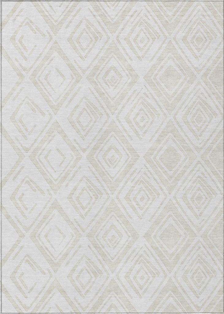 Piper Looms Chantille Diamond ACN737 Pearl Machine Washable Area Rug main image