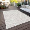 Piper Looms Chantille Diamond ACN737 Pearl Machine Washable Area Rug Outdoor Lifestyle Image Feature