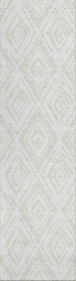 Piper Looms Chantille Diamond ACN737 Pearl Machine Washable Area Rug Runner Main Image