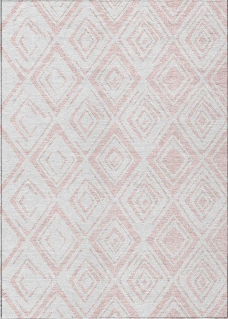 Piper Looms Chantille Diamond ACN737 Pink Machine Washable Area Rug main image