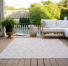 Piper Looms Chantille Diamond ACN737 Pink Machine Washable Area Rug Outdoor Lifestyle Image Feature