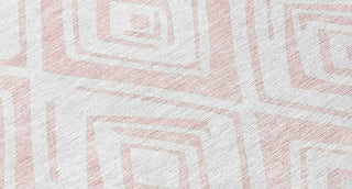 Piper Looms Chantille Diamond ACN737 Pink Machine Washable Area Rug Swatch Image