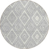 Piper Looms Chantille Diamond ACN737 Silver Machine Washable Area Rug Round Main Image