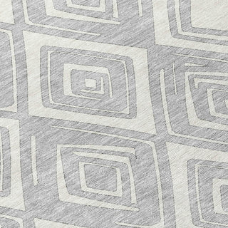 Piper Looms Chantille Diamond ACN737 Silver Machine Washable Area Rug Swatch Image