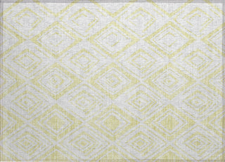 Piper Looms Chantille Diamond ACN737 Yellow Machine Washable Area Rug Scatter Main Image