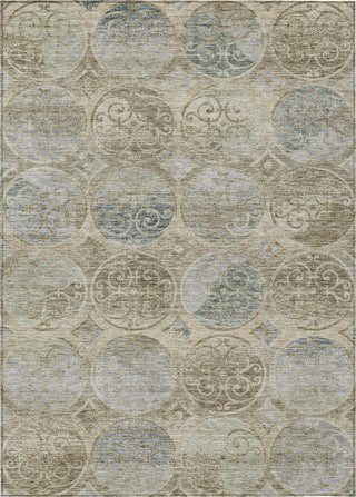 Piper Looms Chantille Circles ACN738 Beige Machine Washable Area Rug main image