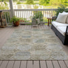 Piper Looms Chantille Circles ACN738 Beige Machine Washable Area Rug Outdoor Lifestyle Image Feature