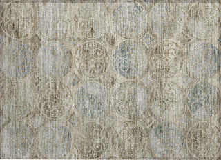 Piper Looms Chantille Circles ACN738 Beige Machine Washable Area Rug Scatter Main Image