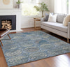 Piper Looms Chantille Circles ACN738 Blue Machine Washable Area Rug Lifestyle Image Feature