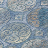 Piper Looms Chantille Circles ACN738 Blue Machine Washable Area Rug Swatch Image