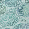 Piper Looms Chantille Circles ACN738 Teal Machine Washable Area Rug Swatch Image