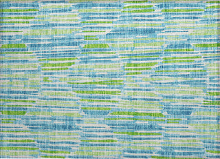 Piper Looms Chantille Lines ACN739 Aqua Machine Washable Area Rug Scatter Main Image