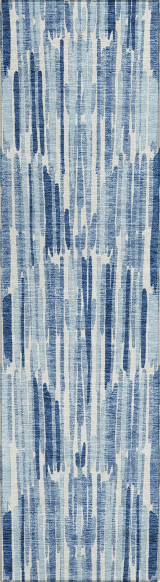 Piper Looms Chantille Lines ACN739 Blue Machine Washable Area Rug Runner Main Image