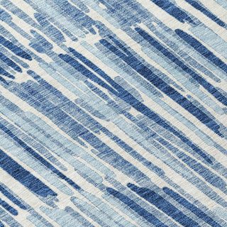 Piper Looms Chantille Lines ACN739 Blue Machine Washable Area Rug Swatch Image