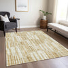 Piper Looms Chantille Lines ACN739 Gold Machine Washable Area Rug Lifestyle Image Feature