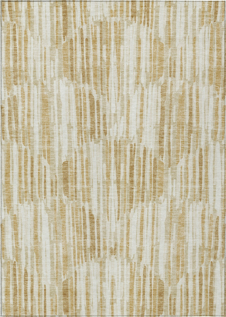 Piper Looms Chantille Lines ACN739 Gold Machine Washable Area Rug main image