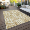 Piper Looms Chantille Lines ACN739 Gold Machine Washable Area Rug Outdoor Lifestyle Image Feature