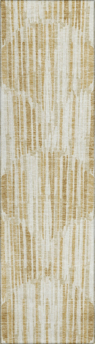 Piper Looms Chantille Lines ACN739 Gold Machine Washable Area Rug Runner Main Image