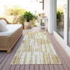 Piper Looms Chantille Lines ACN739 Gold Machine Washable Area Rug Runner Outdoor Lifestyle Image Feature