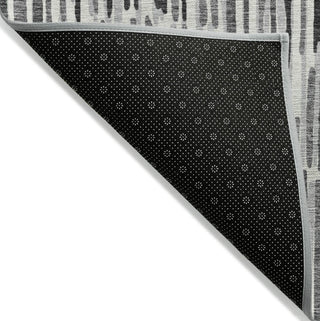 Piper Looms Chantille Lines ACN739 Gray Machine Washable Area Rug Backing Image