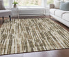 Piper Looms Chantille Lines ACN739 Mocha Machine Washable Area Rug Lifestyle Image Feature