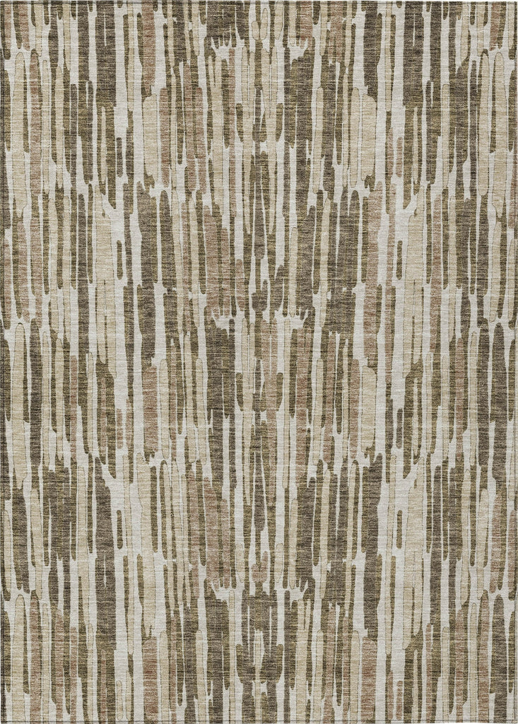 Piper Looms Chantille Lines ACN739 Mocha Machine Washable Area Rug main image