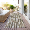 Piper Looms Chantille Lines ACN739 Mocha Machine Washable Area Rug Runner Outdoor Lifestyle Image Feature