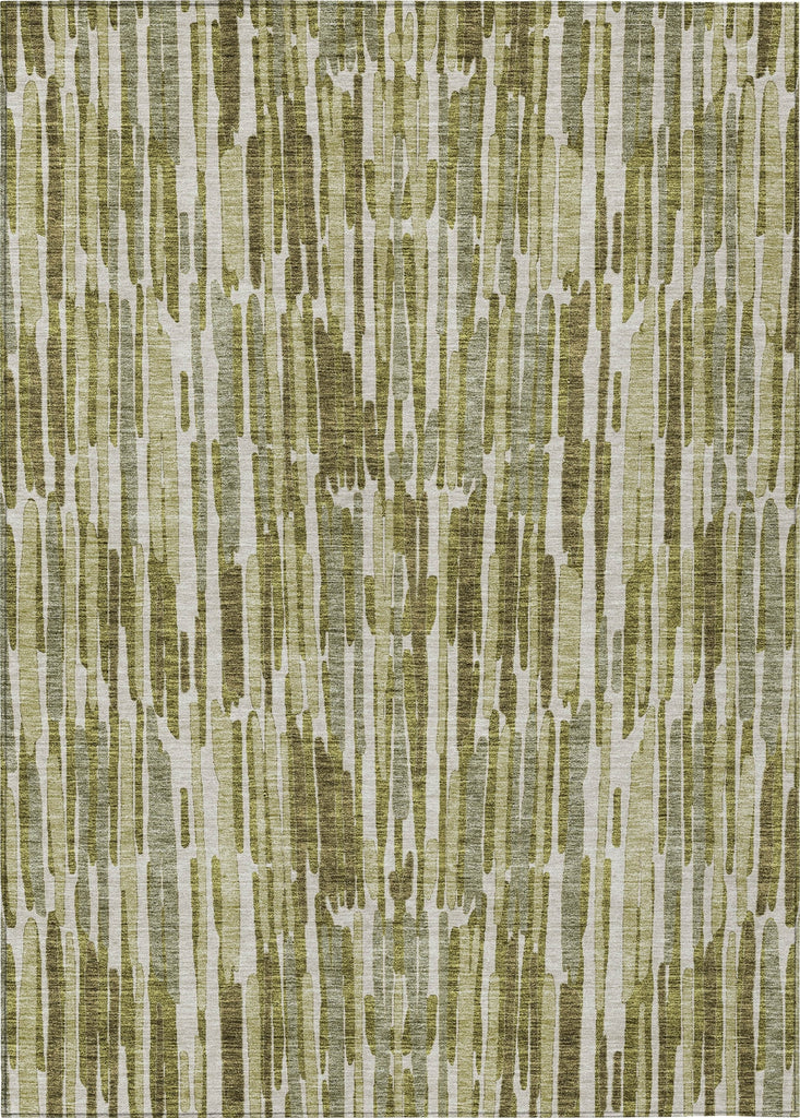 Piper Looms Chantille Lines ACN739 Olive Machine Washable Area Rug main image