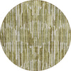 Piper Looms Chantille Lines ACN739 Olive Machine Washable Area Rug Round Main Image