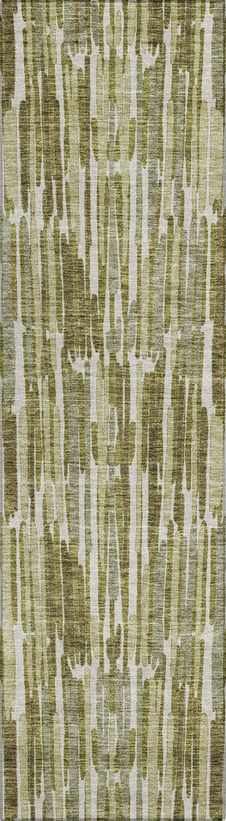 Piper Looms Chantille Lines ACN739 Olive Machine Washable Area Rug Runner Main Image