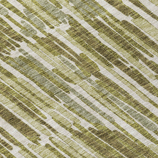 Piper Looms Chantille Lines ACN739 Olive Machine Washable Area Rug Swatch Image