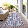 Piper Looms Chantille Lines ACN739 Purple Machine Washable Area Rug Runner Outdoor Lifestyle Image Feature
