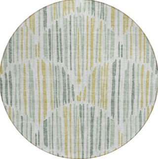 Piper Looms Chantille Lines ACN739 Sage Machine Washable Area Rug Round Main Image