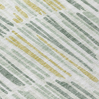 Piper Looms Chantille Lines ACN739 Sage Machine Washable Area Rug Swatch Image
