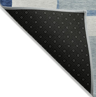 Piper Looms Chantille Modern ACN740 Blue Machine Washable Area Rug Backing Image