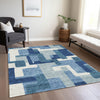 Piper Looms Chantille Modern ACN740 Blue Machine Washable Area Rug Lifestyle Image Feature