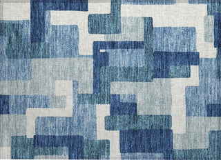 Piper Looms Chantille Modern ACN740 Blue Machine Washable Area Rug Scatter Main Image