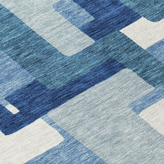 Piper Looms Chantille Modern ACN740 Blue Machine Washable Area Rug Swatch Image