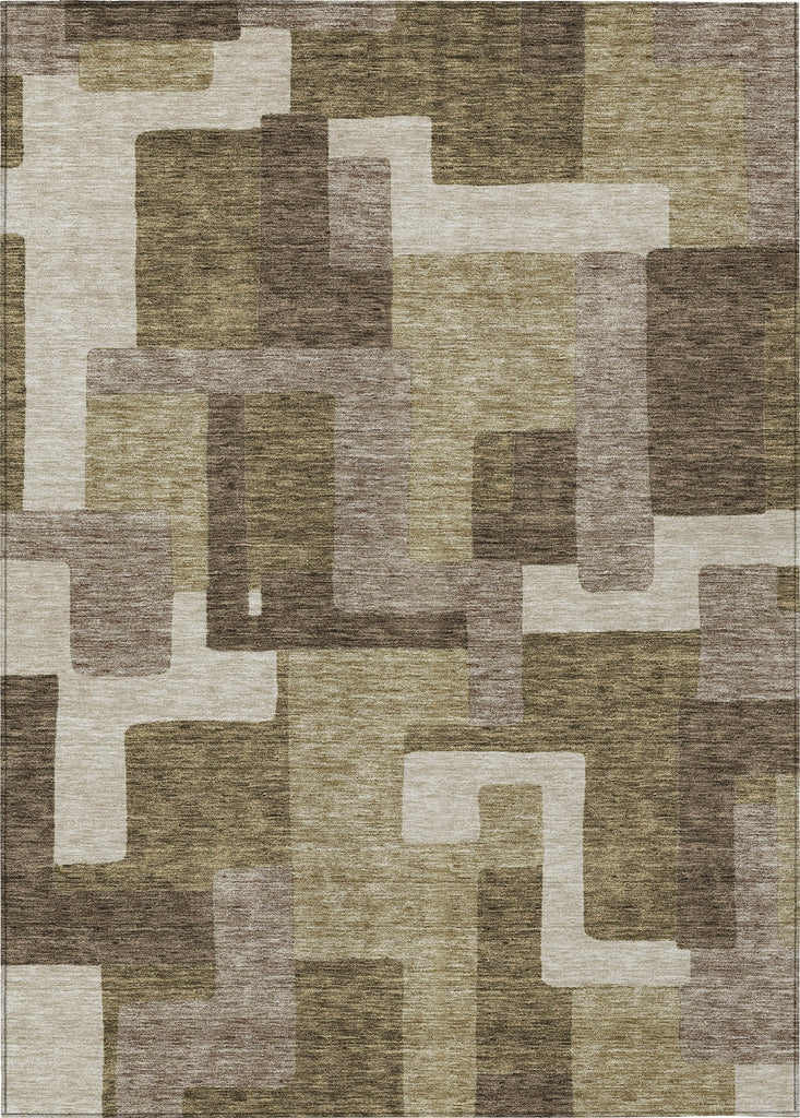 Piper Looms Chantille Modern ACN740 Brown Machine Washable Area Rug main image