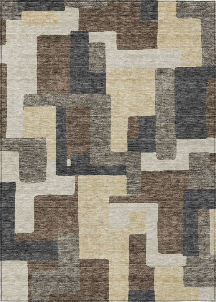 Piper Looms Chantille Modern ACN740 Chocolate Machine Washable Area Rug main image