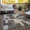 Piper Looms Chantille Modern ACN740 Chocolate Machine Washable Area Rug Outdoor Lifestyle Image Feature